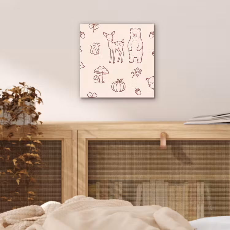 aluminium wall art - Animals - Forest - Nature - Sketch - Pattern — 4