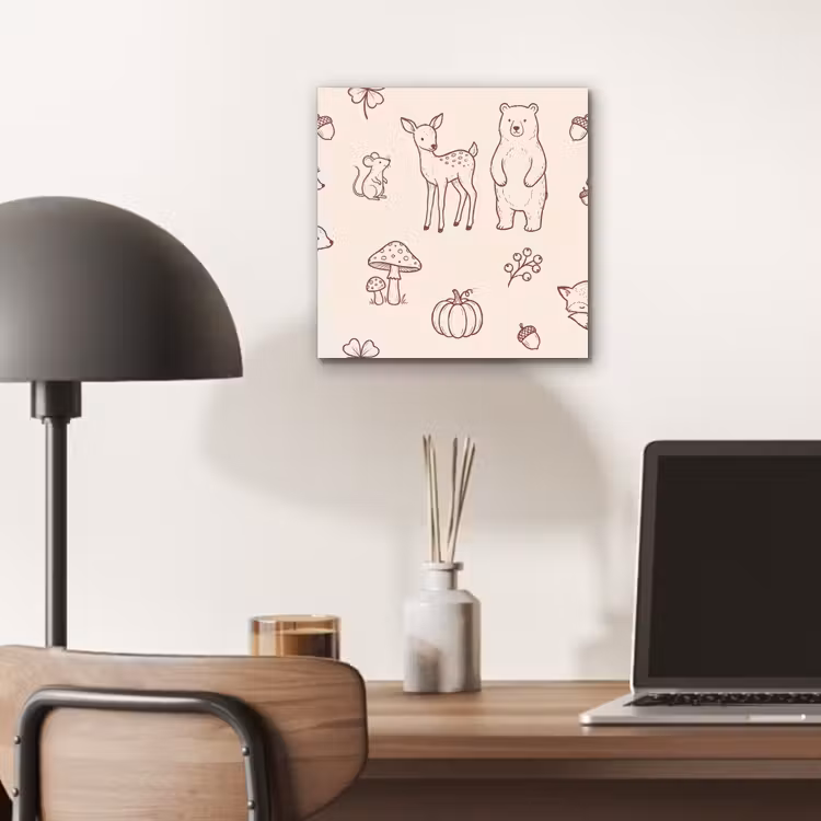 aluminium wall art - Animals - Forest - Nature - Sketch - Pattern — 6