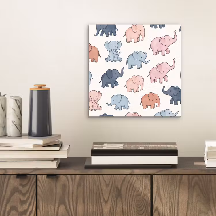 aluminium wall art - Animals - Pattern - Kids' Room - Pastel - Playful — 2