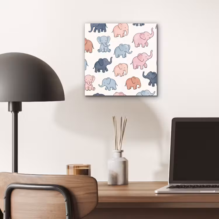 aluminium wall art - Animals - Pattern - Kids' Room - Pastel - Playful — 6