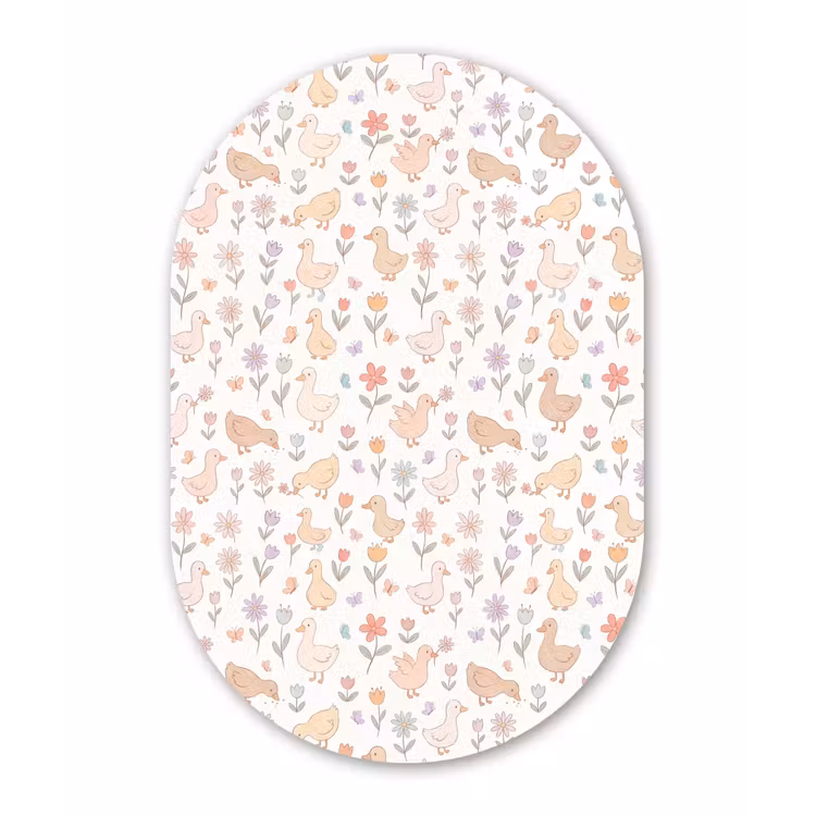 aluminium oval wall art - Birds - Flowers - Patterns - Pastel - Animals — 1