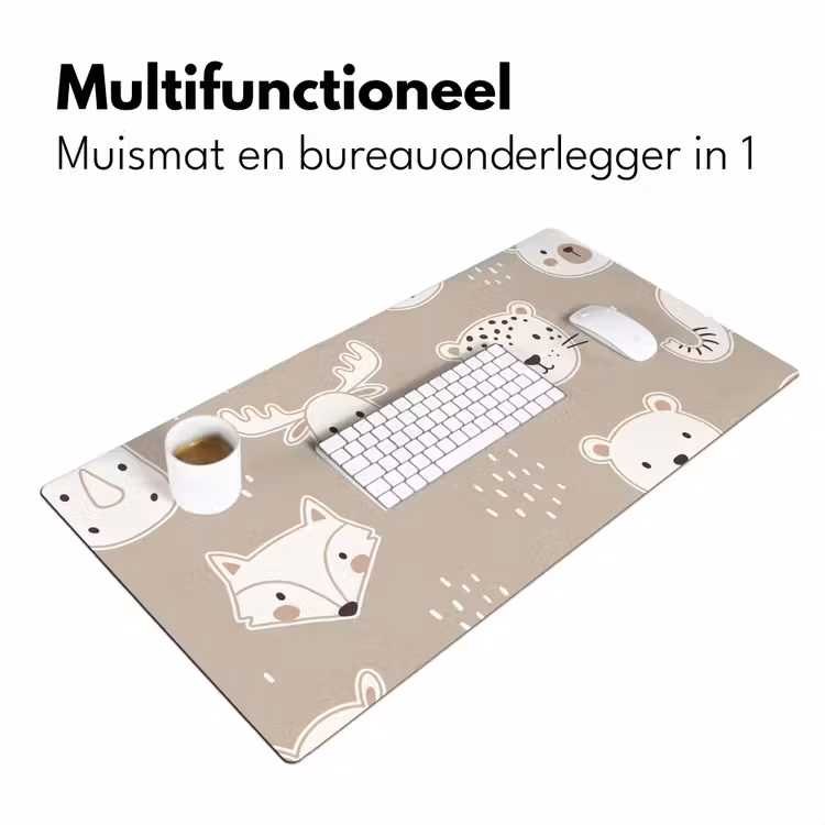 Desk Mat - Animals - Pattern - Illustration - Modern - Beige — 7
