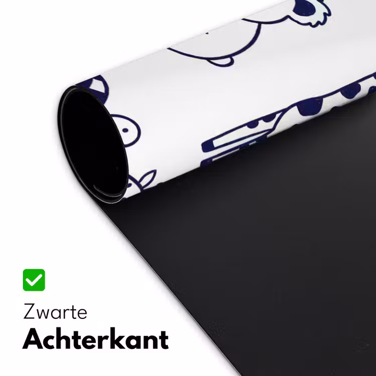 Desk Mat - Animals - Pattern - Kids' Room - Graphic - White and Blue — 5