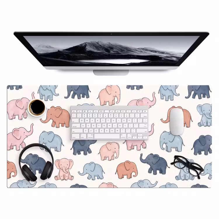 Desk Mat - Animals - Pattern - Kids' Room - Pastel - Playful — 4