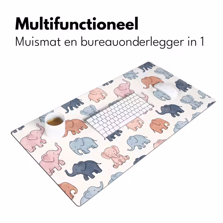 Desk Mat - Animals - Pattern - Kids' Room - Pastel - Playful — 7