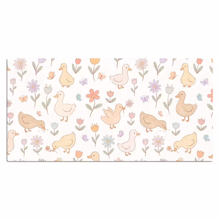 Desk Mat - Birds - Flowers - Patterns - Pastel - Animals — 2