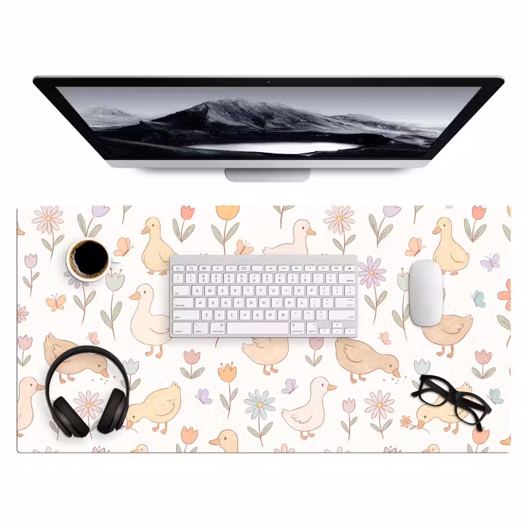 Desk Mat - Birds - Flowers - Patterns - Pastel - Animals — 4