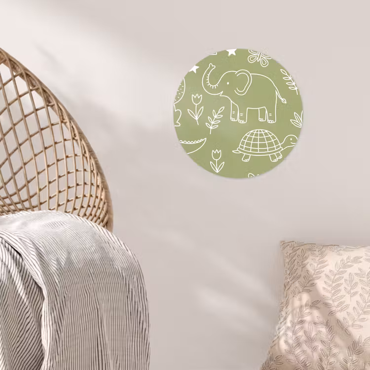 Wallpaper Circle - Animals - Pattern - Illustration - Nature - Green — 5