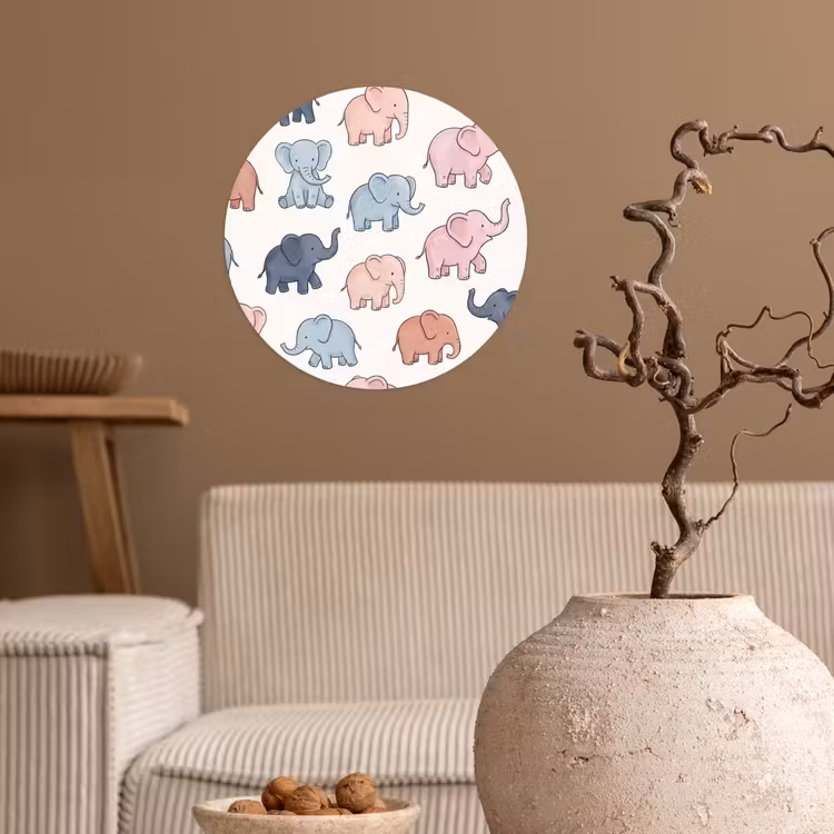 Wallpaper Circle - Animals - Pattern - Kids' Room - Pastel - Playful — 2