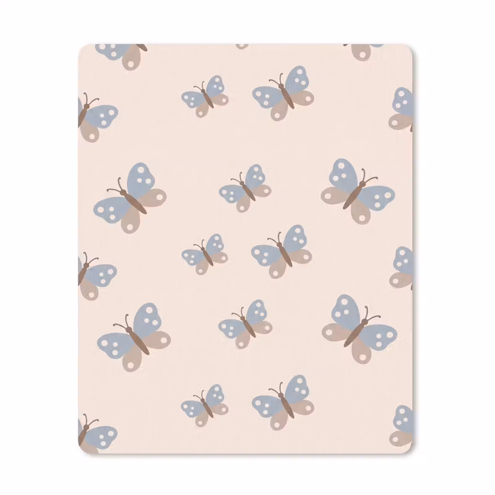 Mouse Pad - Insect - Butterfly Pattern - Abstract - Blue - Beige — 1