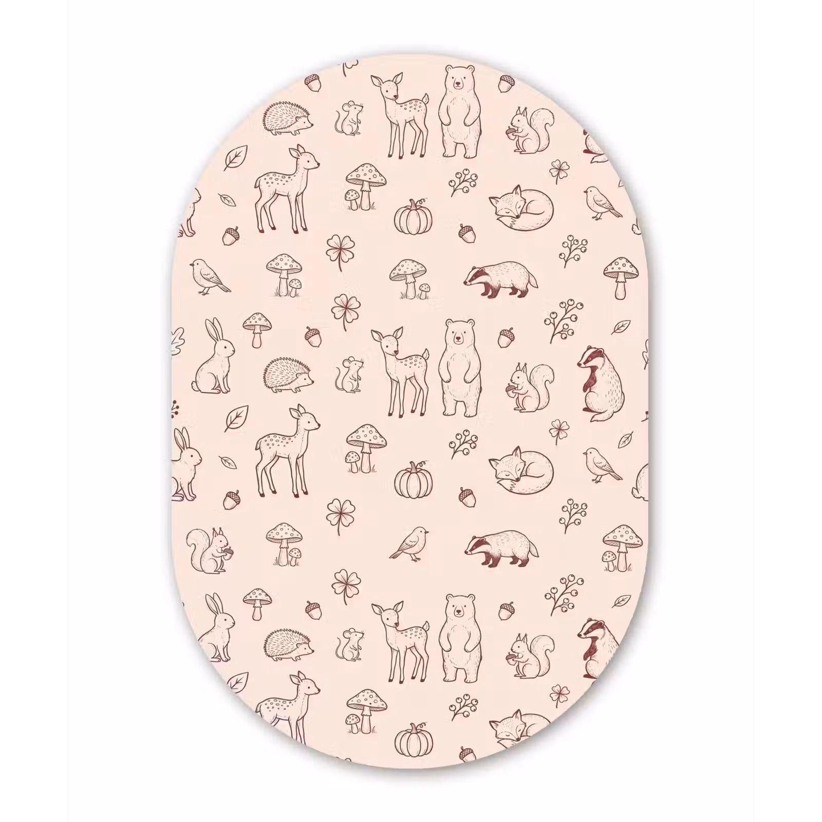 Oval - Glass - Animals - Forest - Nature - Sketch - Pattern — 1