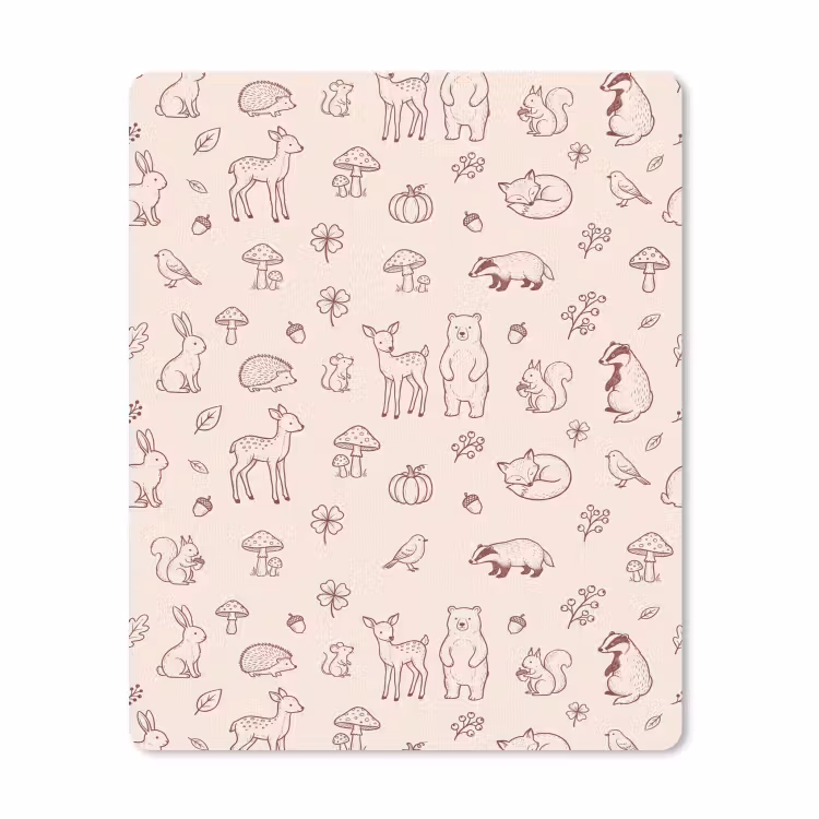 Mouse Pad - Animals - Forest - Nature - Sketch - Pattern — 1
