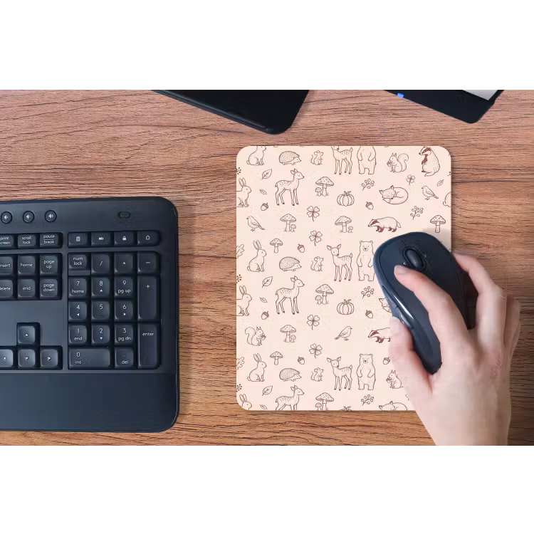 Mouse Pad - Animals - Forest - Nature - Sketch - Pattern — 3