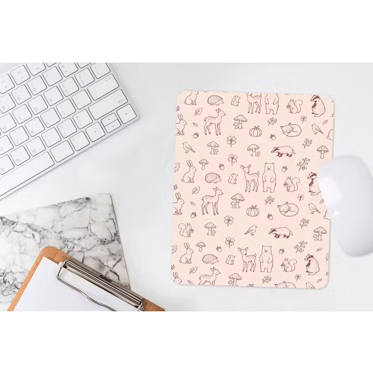 Mouse Pad - Animals - Forest - Nature - Sketch - Pattern — 4