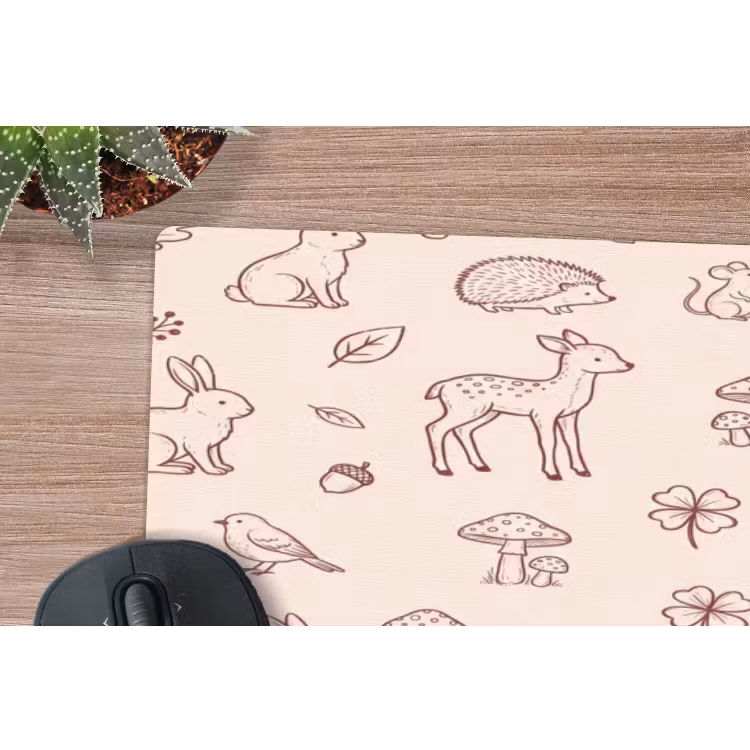 Mouse Pad - Animals - Forest - Nature - Sketch - Pattern — 5
