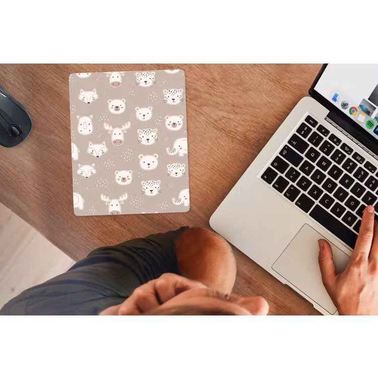 Mouse Pad - Animals - Pattern - Illustration - Modern - Beige — 2