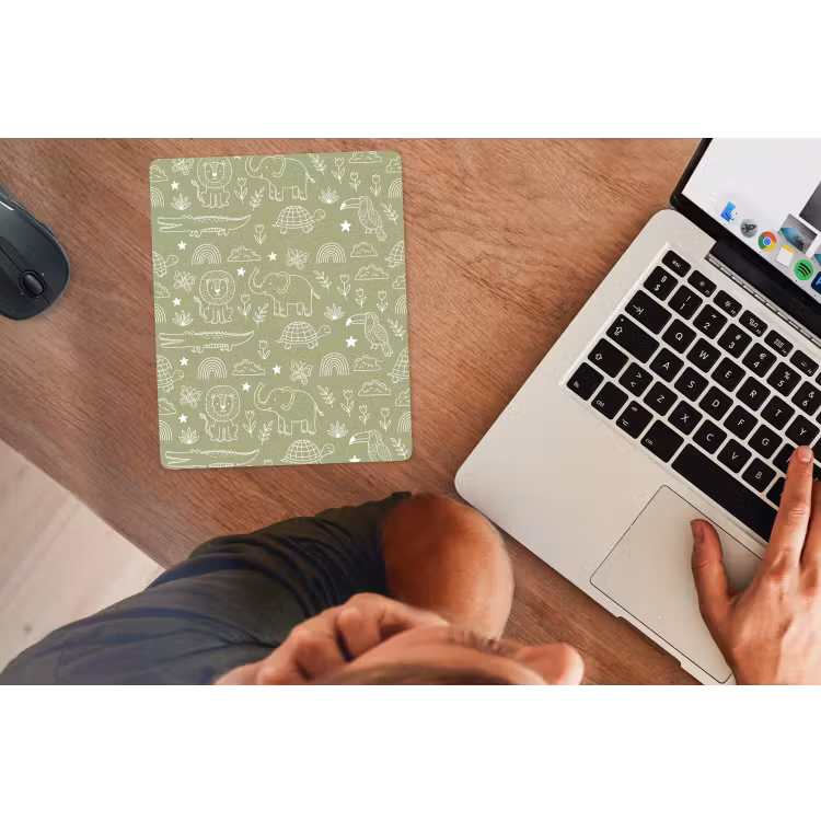 Mouse Pad - Animals - Pattern - Illustration - Nature - Green — 2