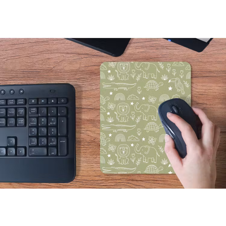 Mouse Pad - Animals - Pattern - Illustration - Nature - Green — 3
