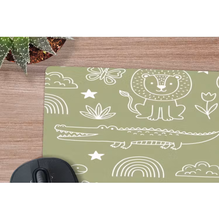 Mouse Pad - Animals - Pattern - Illustration - Nature - Green — 5