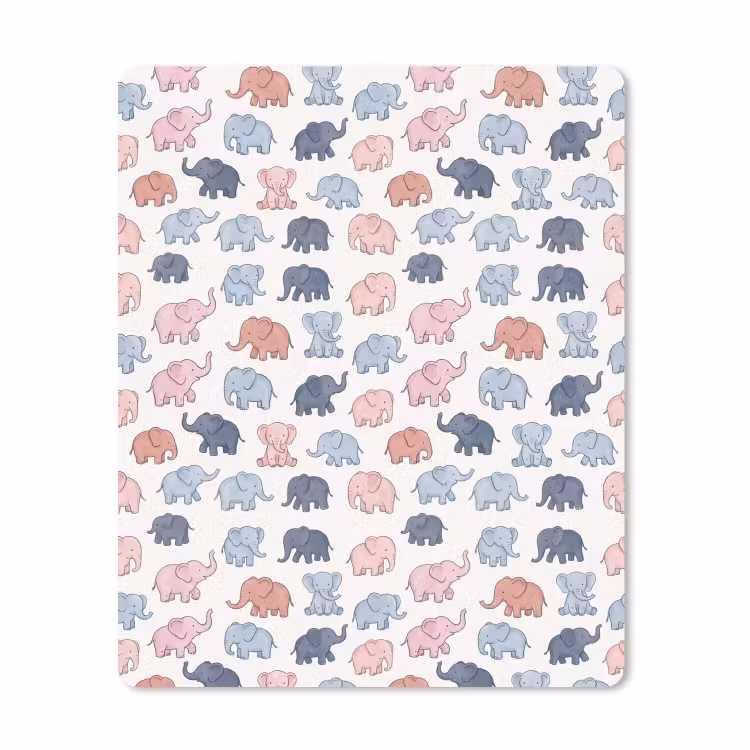 Mouse Pad - Animals - Pattern - Kids' Room - Pastel - Playful — 1