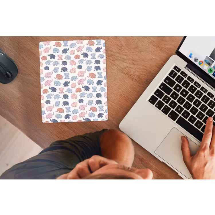 Mouse Pad - Animals - Pattern - Kids' Room - Pastel - Playful — 2