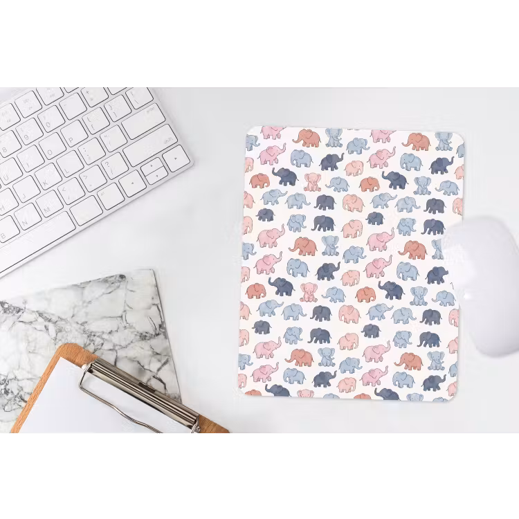 Mouse Pad - Animals - Pattern - Kids' Room - Pastel - Playful — 4