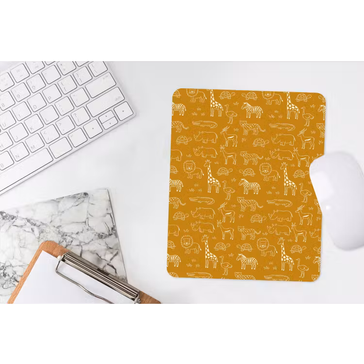 Mouse Pad - Animals - Safari - Pattern - Childlike - Ochre — 4