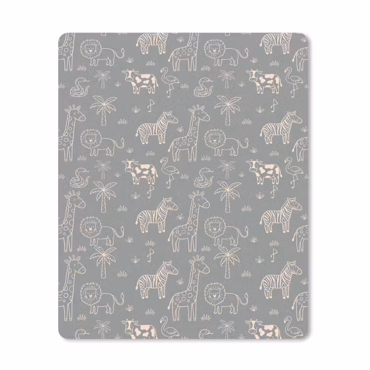 Mouse Pad - Animals - Safari - Pattern - Illustration - Green — 1