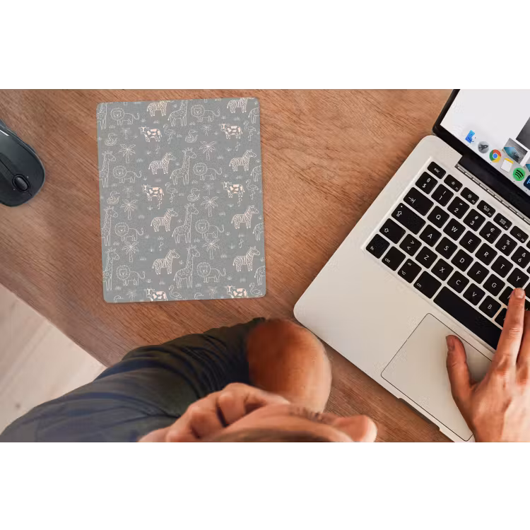 Mouse Pad - Animals - Safari - Pattern - Illustration - Green — 2