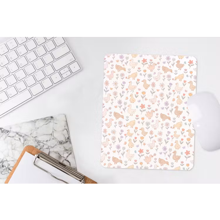 Mouse Pad - Birds - Flowers - Patterns - Pastel - Animals — 4