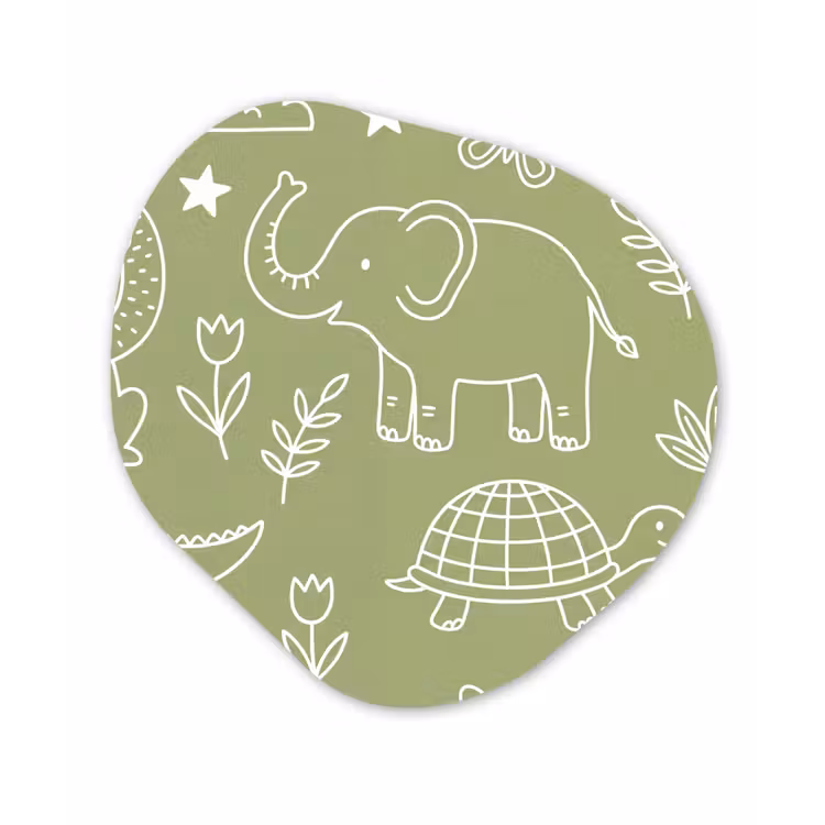 Organic - Glass - Animals - Pattern - Illustration - Nature - Green — 1