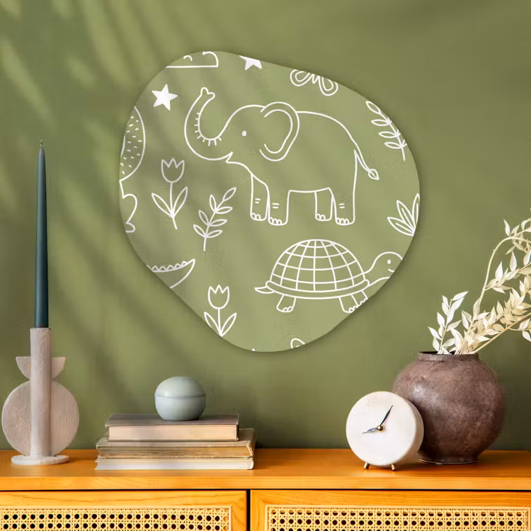 Organic - Glass - Animals - Pattern - Illustration - Nature - Green — 2