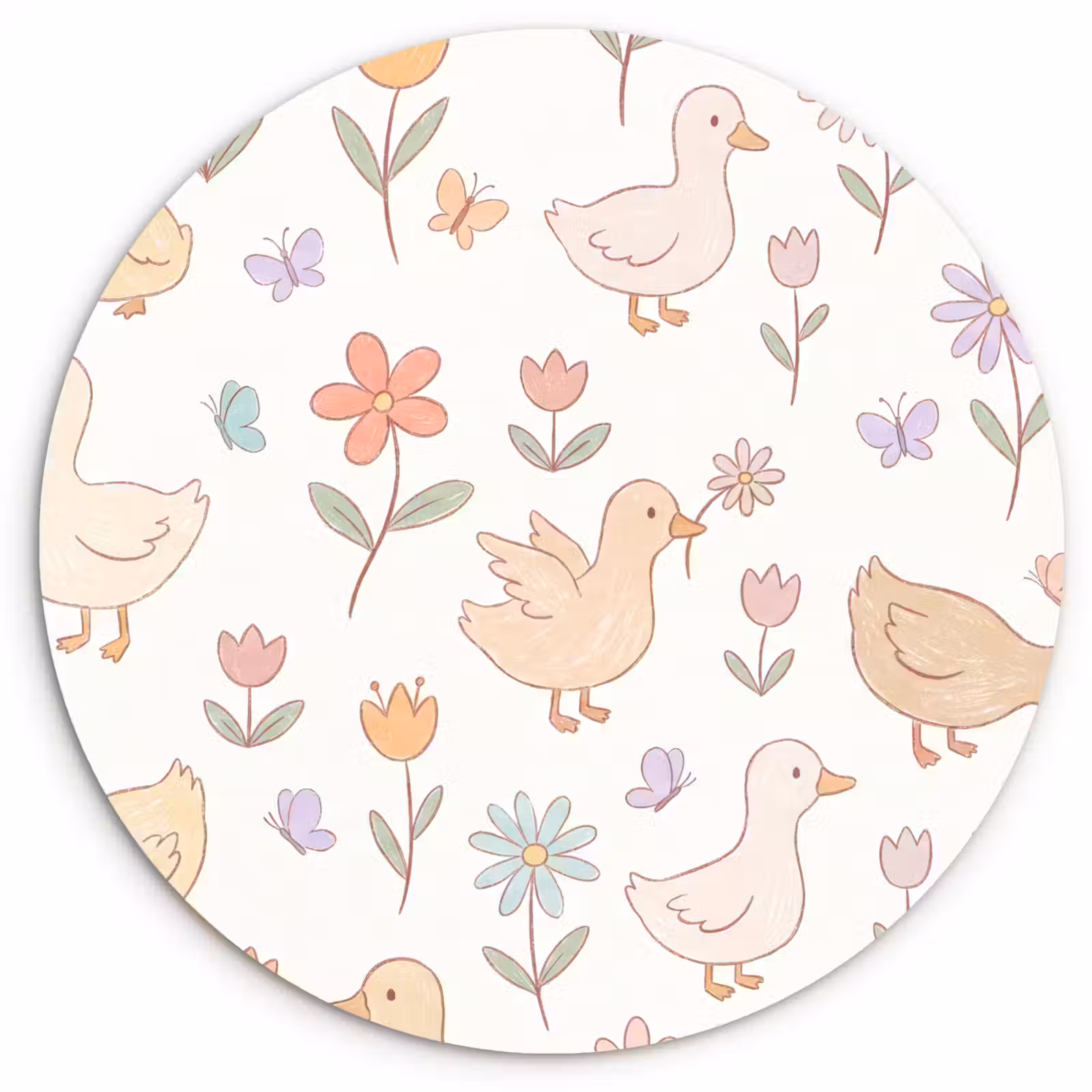 round wall art - Birds - Flowers - Patterns - Pastel - Animals — 1