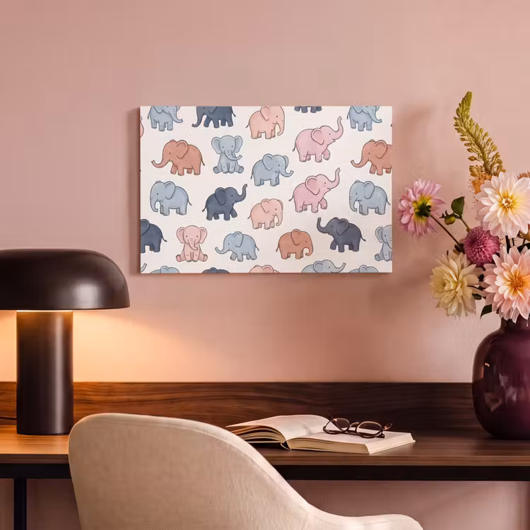 Canvas Print - Animals - Pattern - Kids' Room - Pastel - Playful — 3