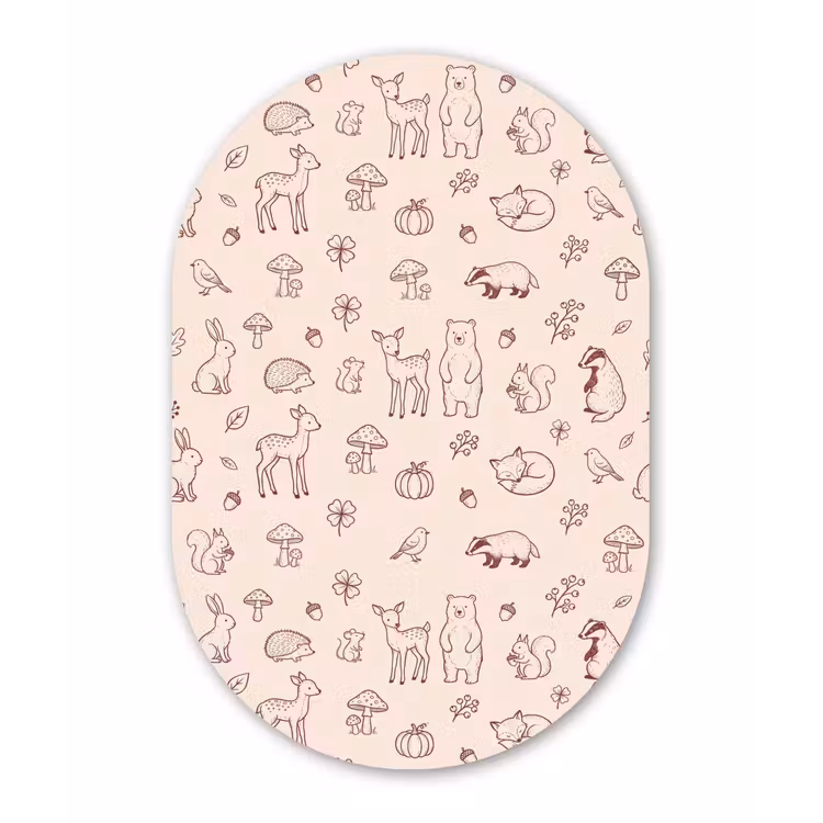 Oval - Plastic - Animals - Forest - Nature - Sketch - Pattern — 3