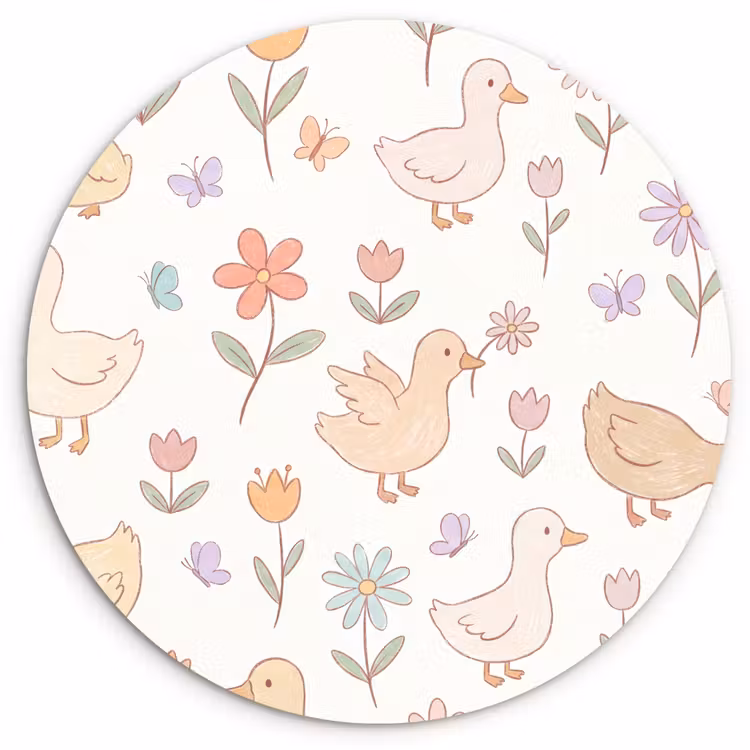 round wall art - Birds - Flowers - Patterns - Pastel - Animals — 1