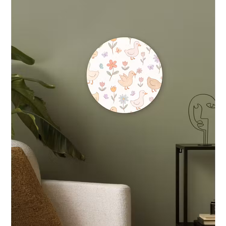 round wall art - Birds - Flowers - Patterns - Pastel - Animals — 3