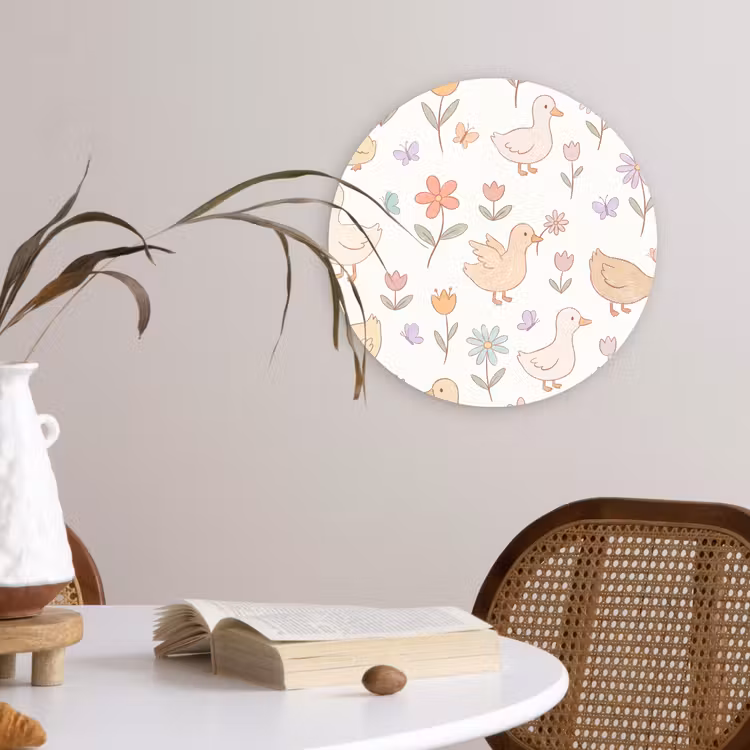 round wall art - Birds - Flowers - Patterns - Pastel - Animals — 4