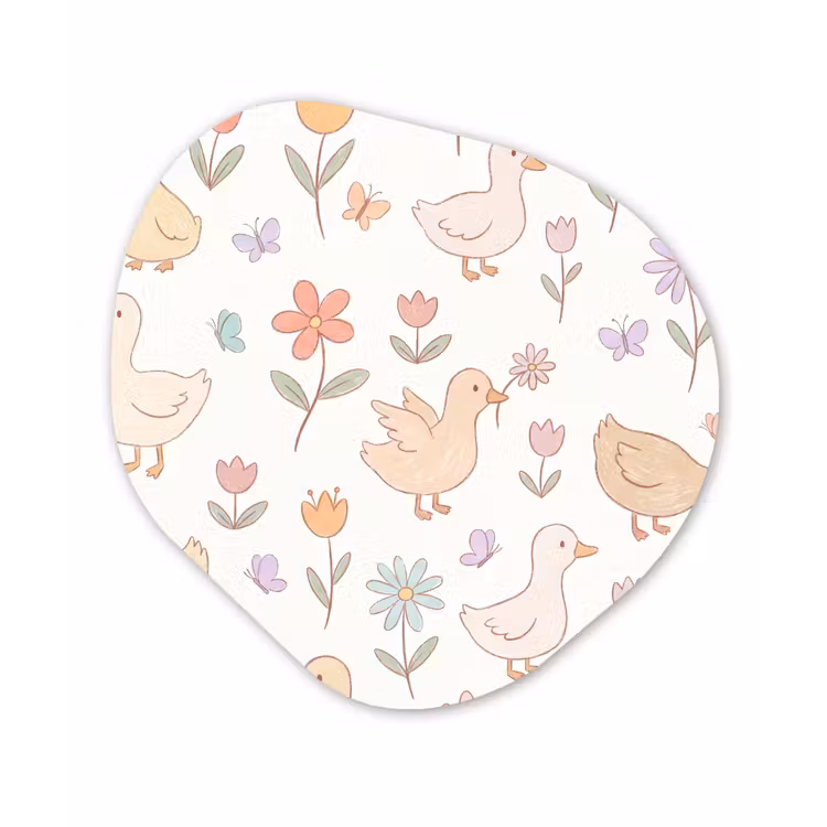 Organic painting - Aluminum -. Birds - Flowers - Patterns - Pastel - Animals — 1