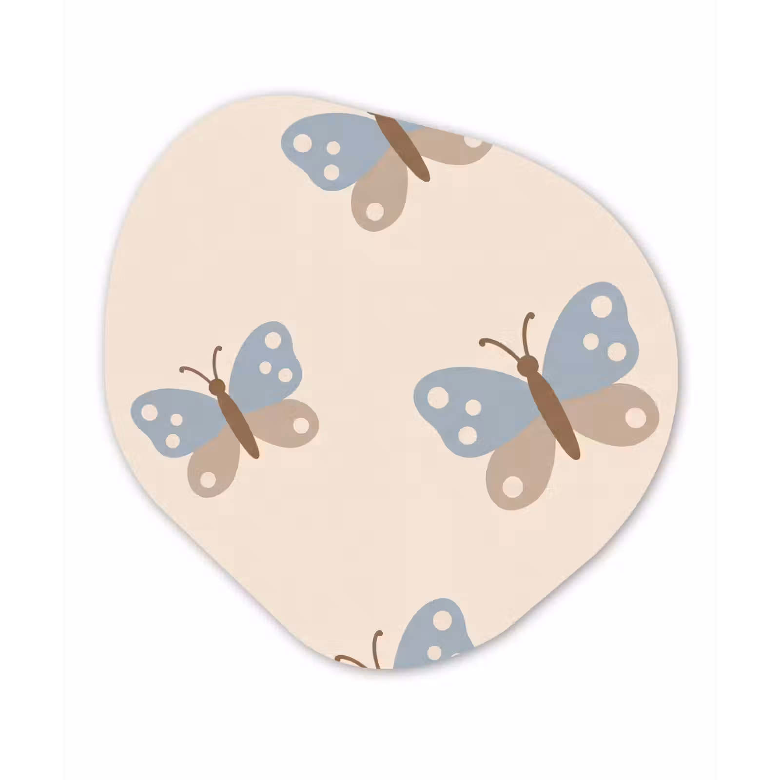 Organic - Forex - Insect - Butterfly Pattern - Abstract - Blue - Beige — 1