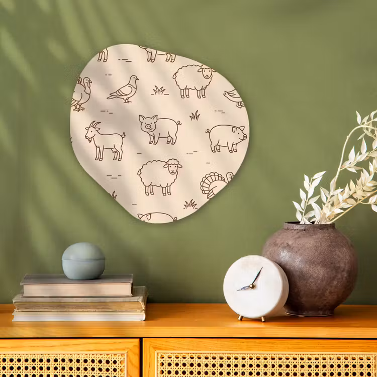 Organic - Forex - Animals - Pattern - Farm - Minimalist - Beige — 2