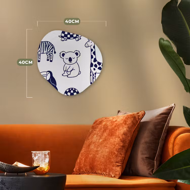 Organic - Forex - Animals - Pattern - Kids' Room - Graphic - White and Blue — 4
