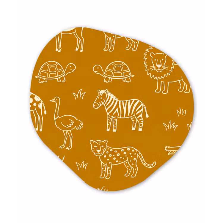 Organic - Forex - Animals - Safari - Pattern - Childlike - Ochre — 1