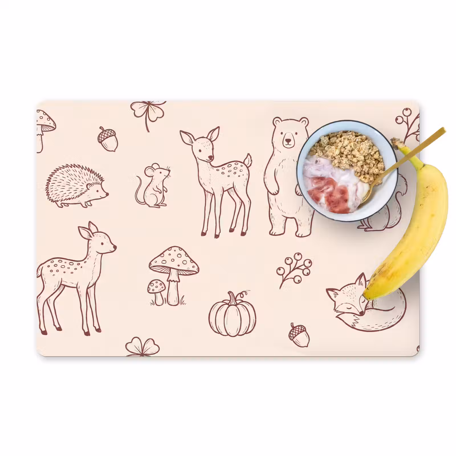 Placemat - 6 pieces - Animals - Forest - Nature - Sketch - Pattern — 1