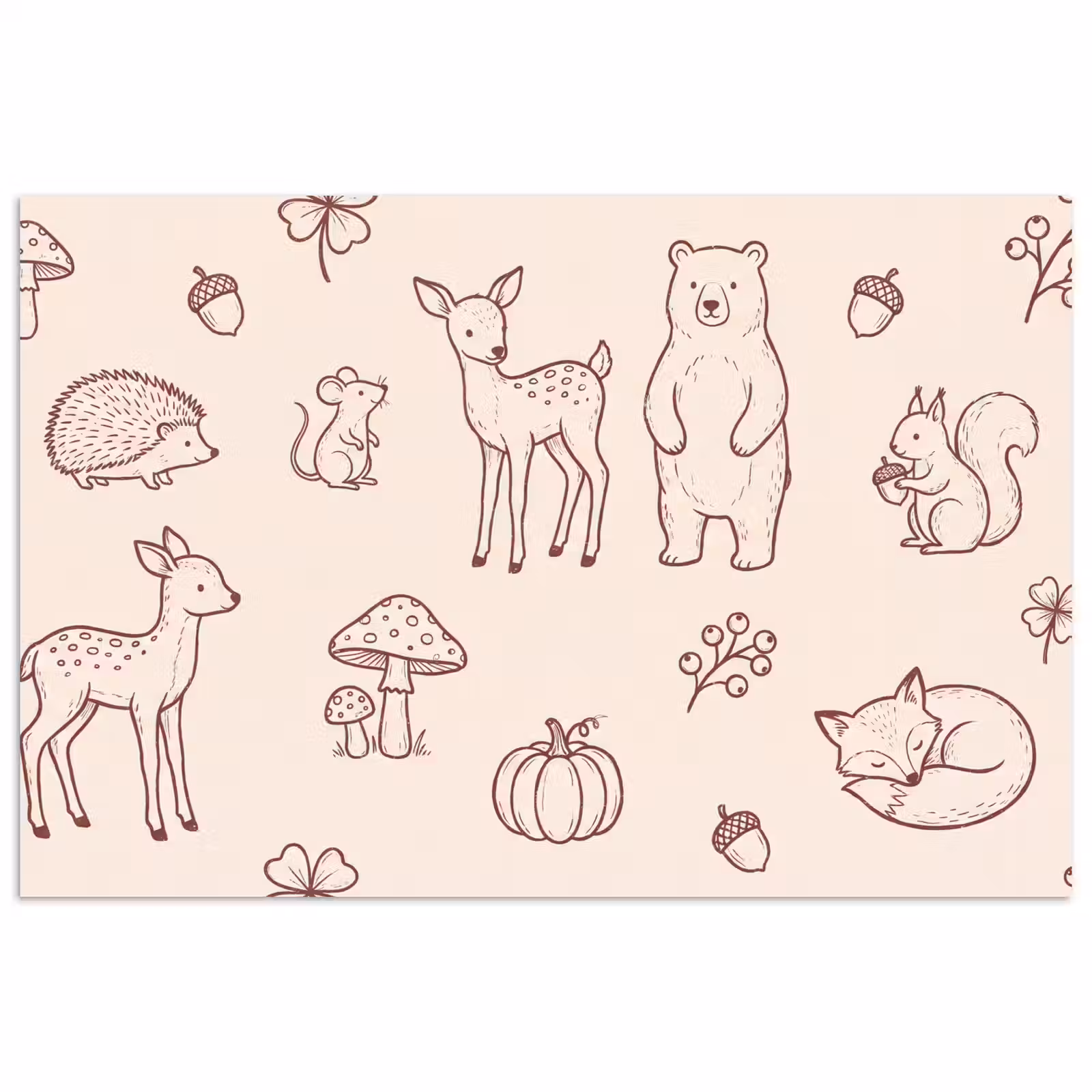 Poster - Animals - Forest - Nature - Sketch - Pattern — 1