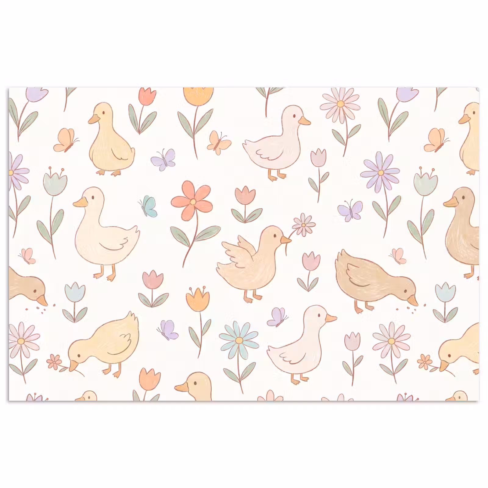 Poster - Birds - Flowers - Patterns - Pastel - Animals — 1