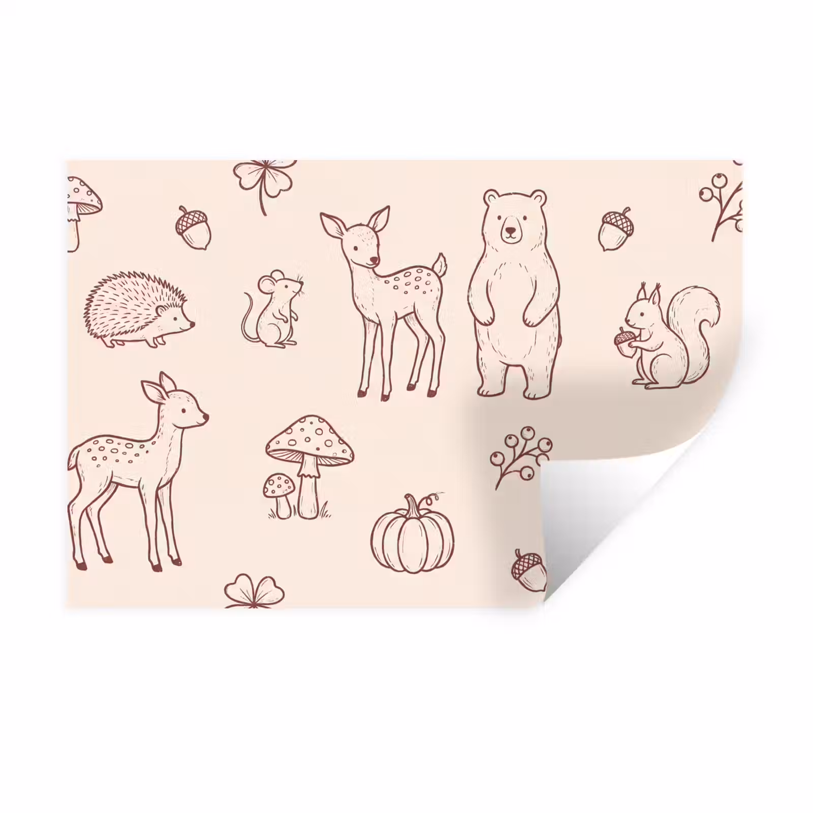 Wall Sticker - Animals - Forest - Nature - Sketch - Pattern — 1