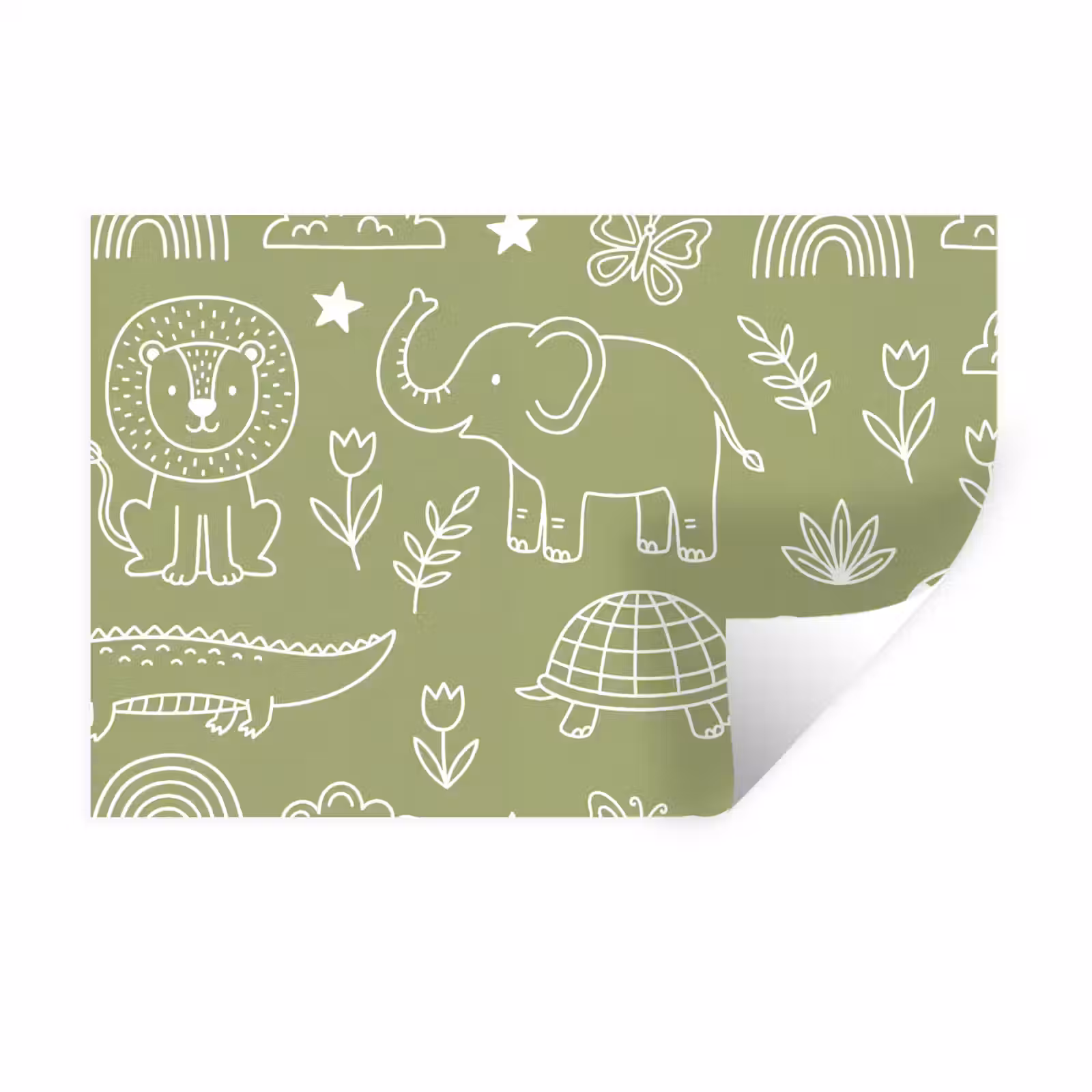 Wall Sticker - Animals - Pattern - Illustration - Nature - Green — 1