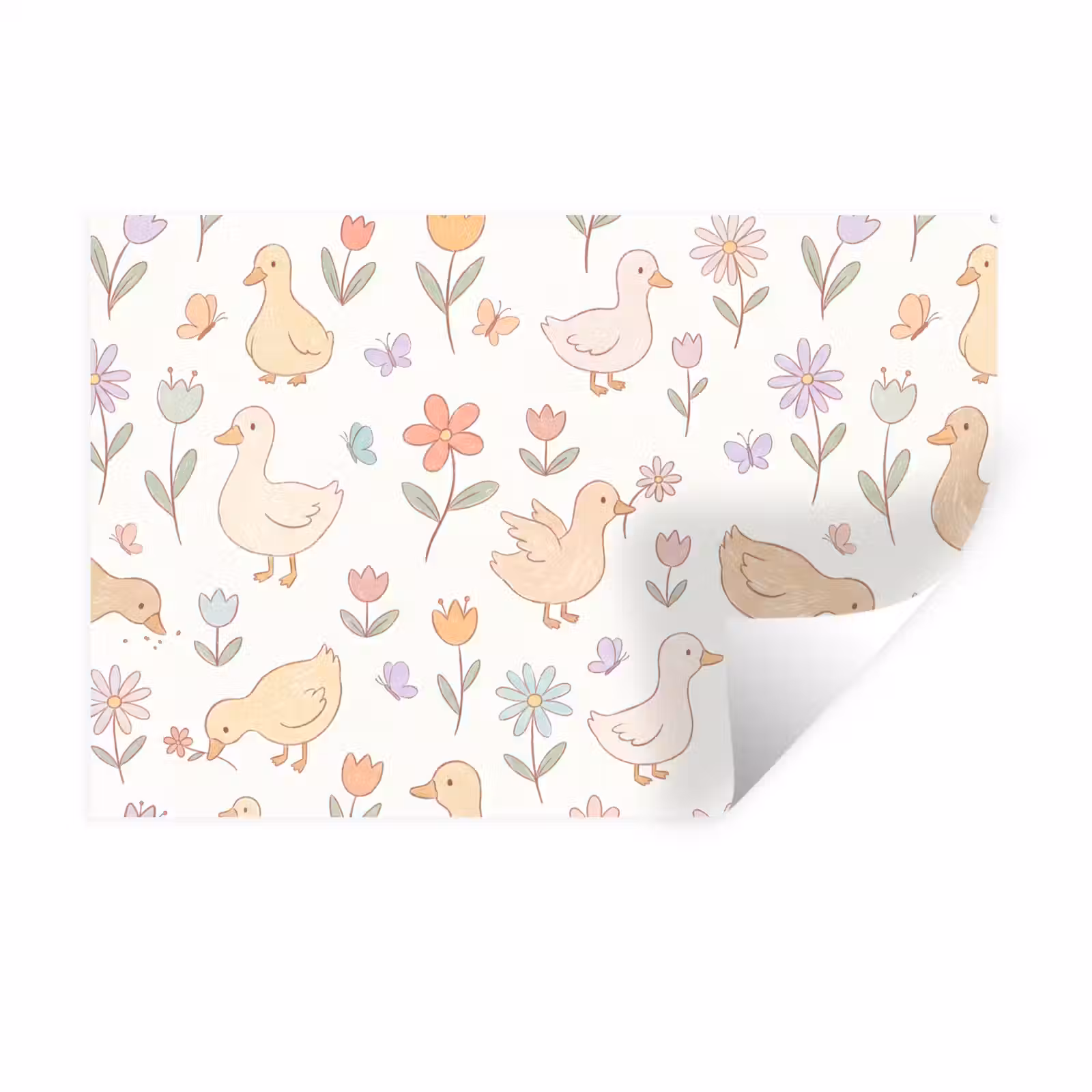 Wall Sticker - Birds - Flowers - Patterns - Pastel - Animals — 1