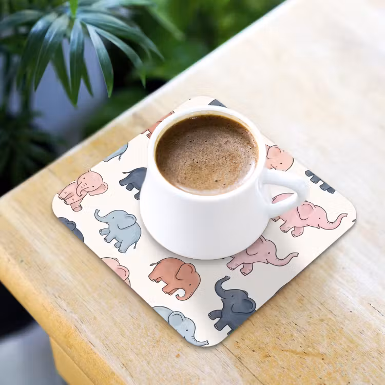Coaster - Animals - Pattern - Kids' Room - Pastel - Playful — 3